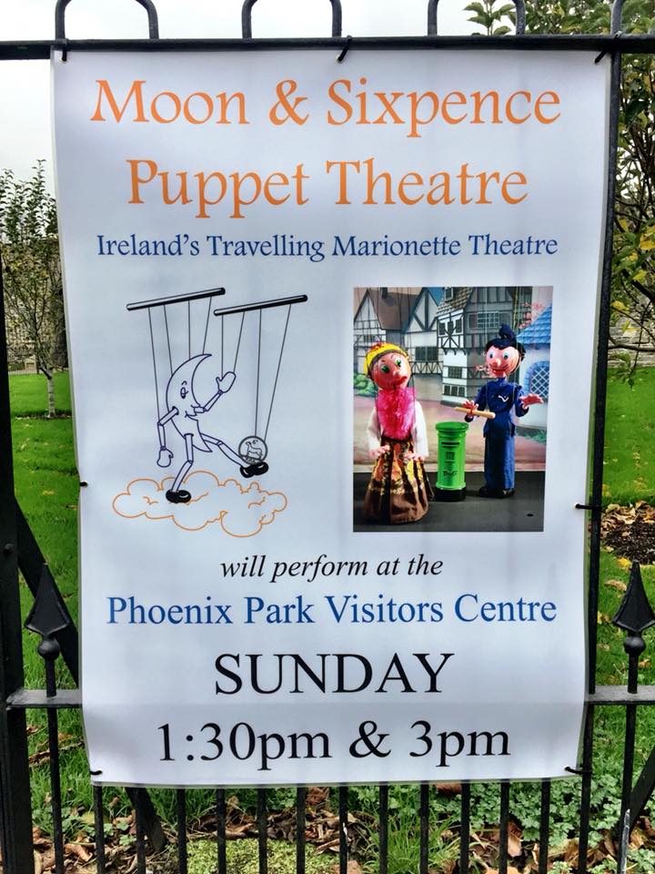 Poster for Moon & Sixpence performance at Phoenix Park Visitor Centre