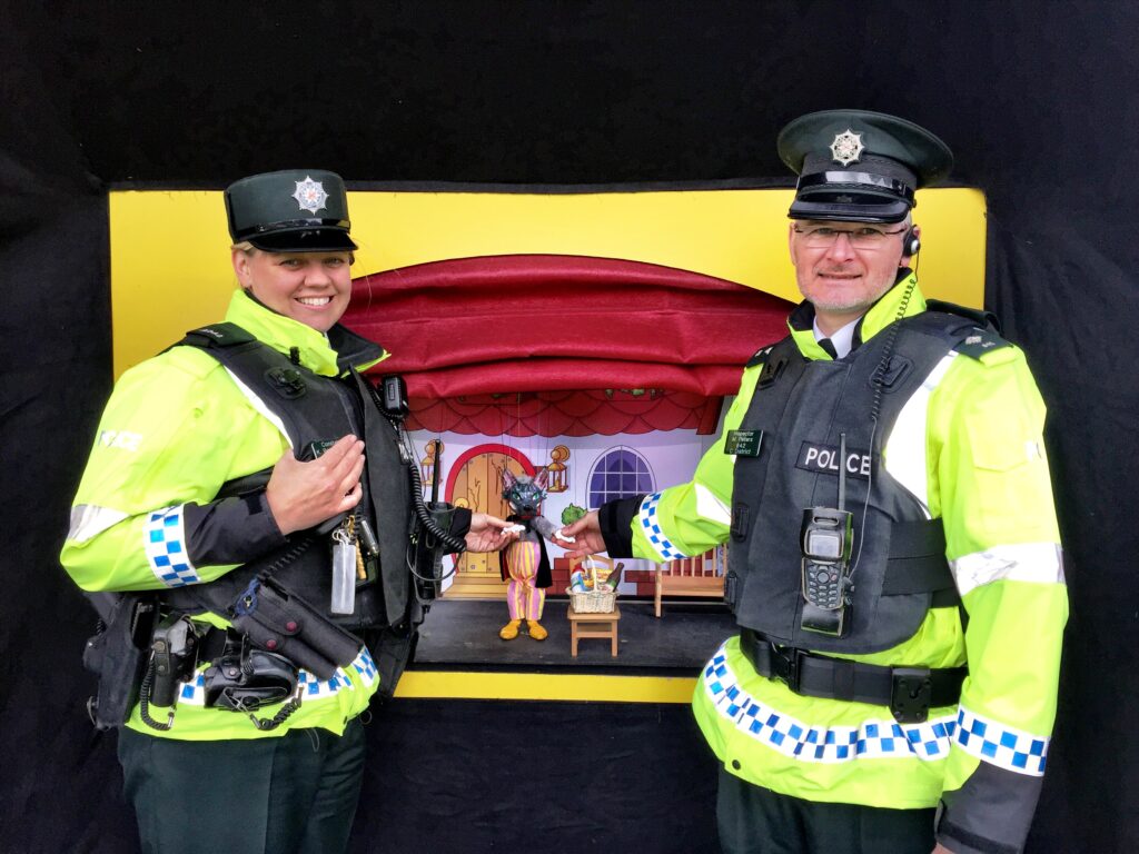 Constable Ward and Inspector Peters, of the PSNI, arrest the Big Bad Wolf!