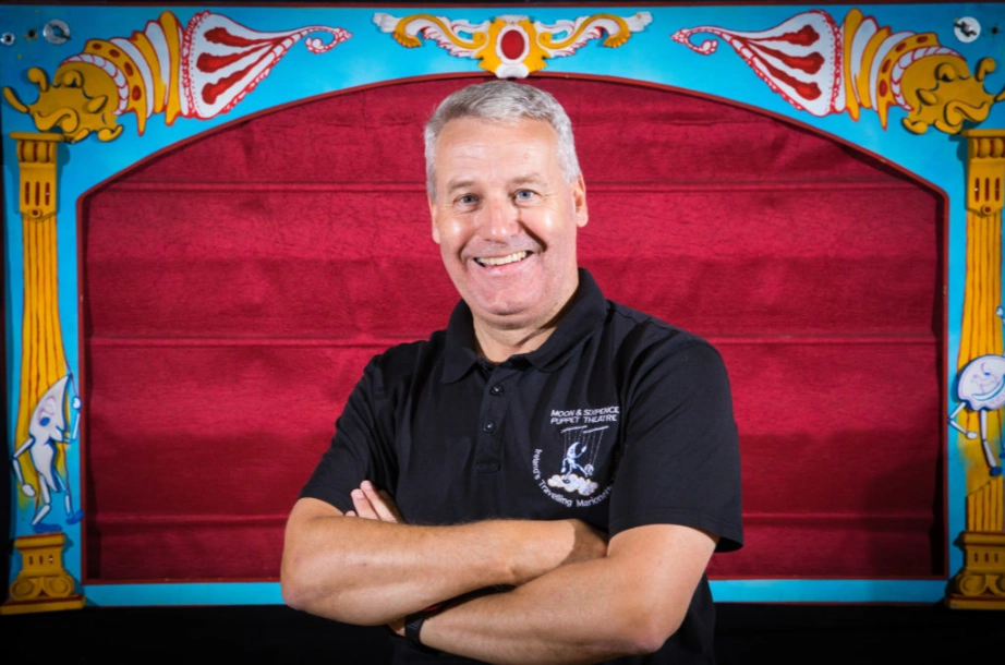 Portrait of Dr Martin Molony of Moon & Sixpence Puppet Theatre.